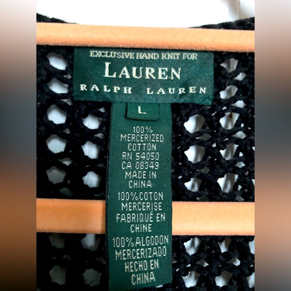 Lauren Ralph Lauren Hand Knitted Cardigan Size L - Picture 3 of 3